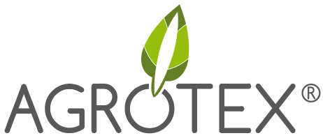 AGROTEX® Firmenlogo mit grünem Blatt und Schriftzug „Pure Power für die Natur“ – steht für nachhaltige Umwelttechnologie und ökologische Produktlösungen.